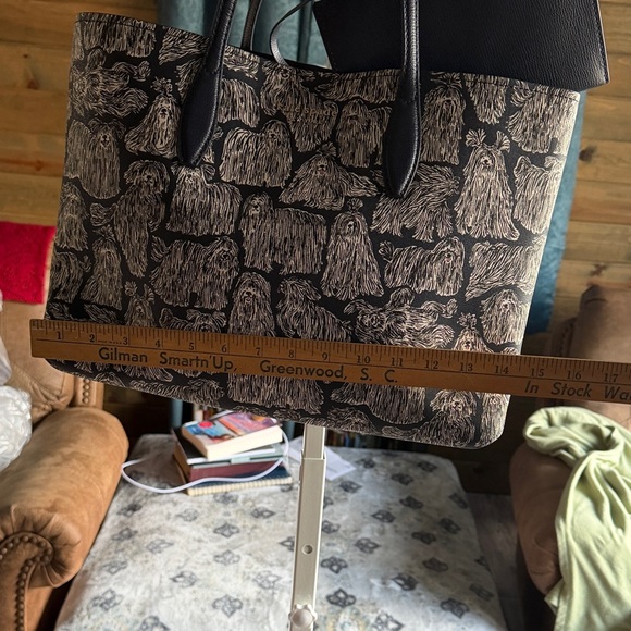 Kate Spade Navy and White Dog Tote Bag and Detachable Zip Bag - Picture 4 of 16